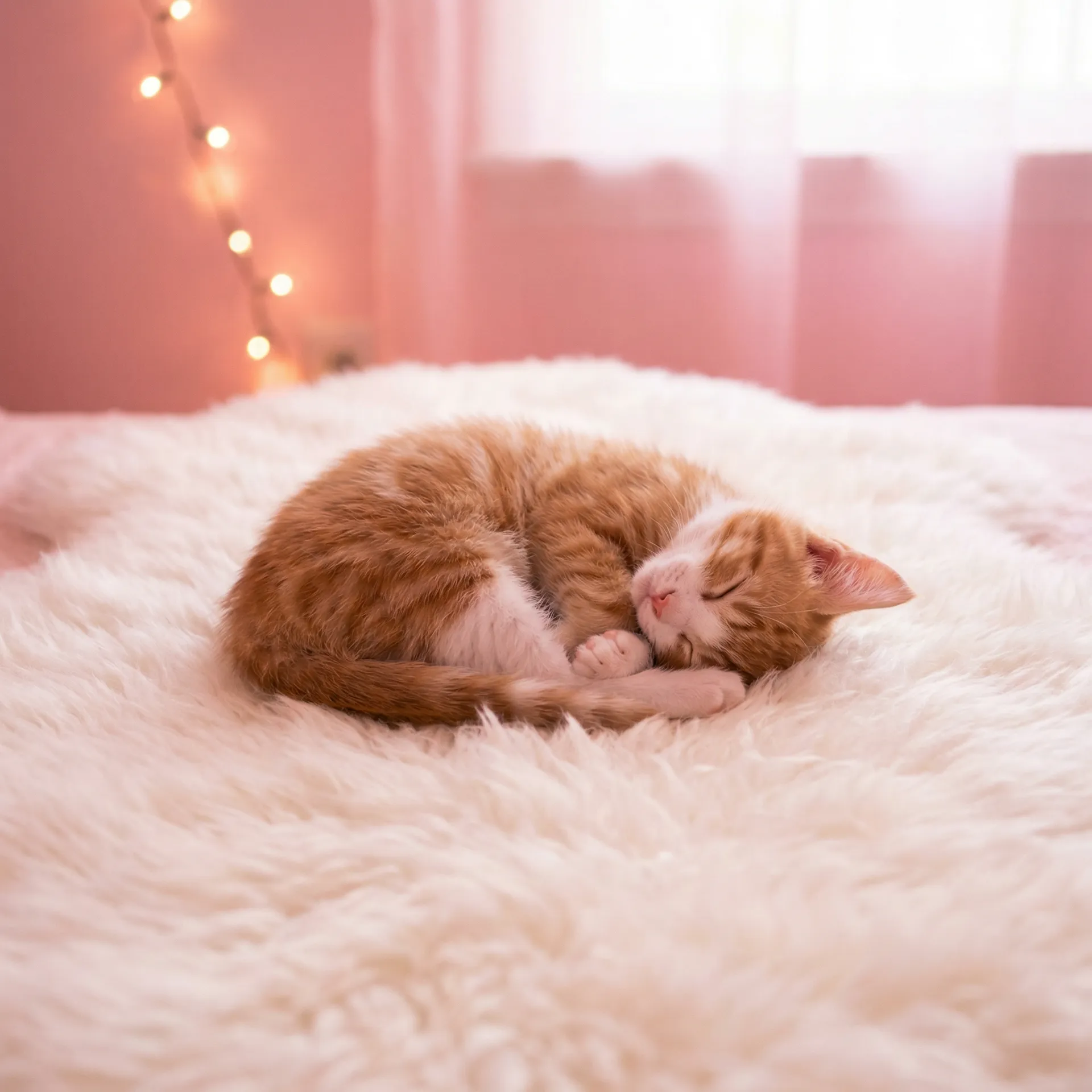 小猫蜷成一团入睡 - 陈冠希事件照片